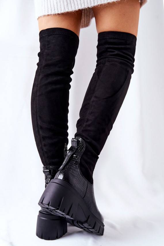   ilgaauliai batai   juodos spalvos 05260-01 