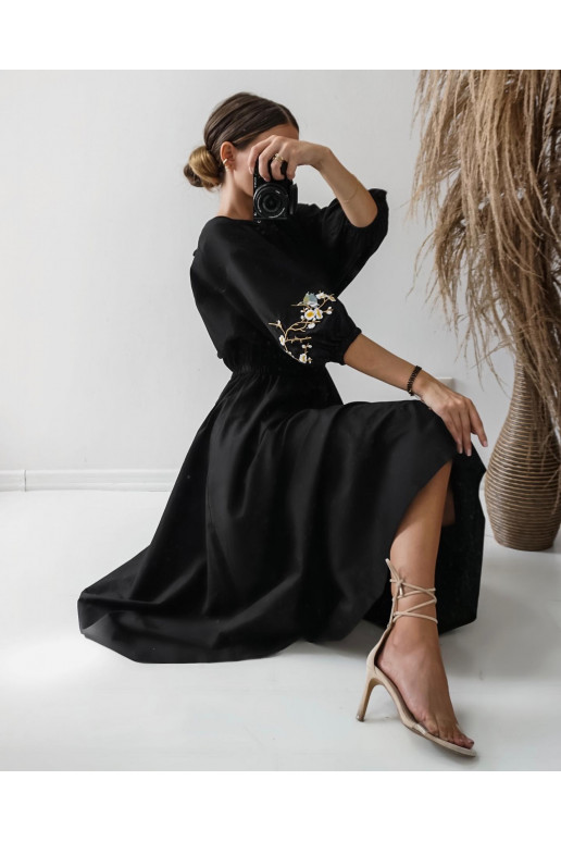 Juoda  Mabel - midi suknelė su...