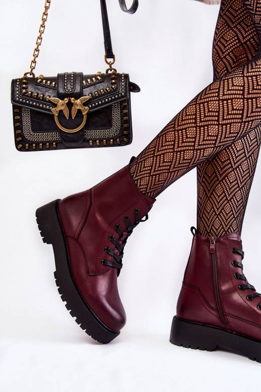   Aulinukai su platforma bordo spalvos Randi