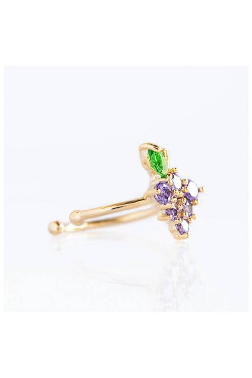 Aukso spalvos auskaras su kristalais Fruity 1vnt K1546WZ4