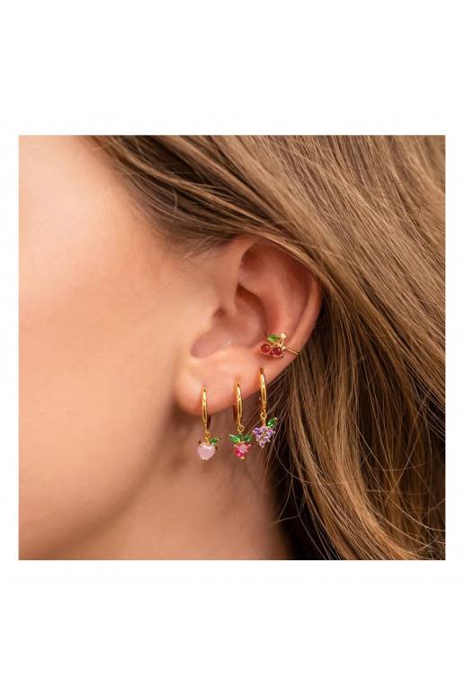 Aukso spalvos auskaras su kristalais Fruity 1vnt K1546WZ4