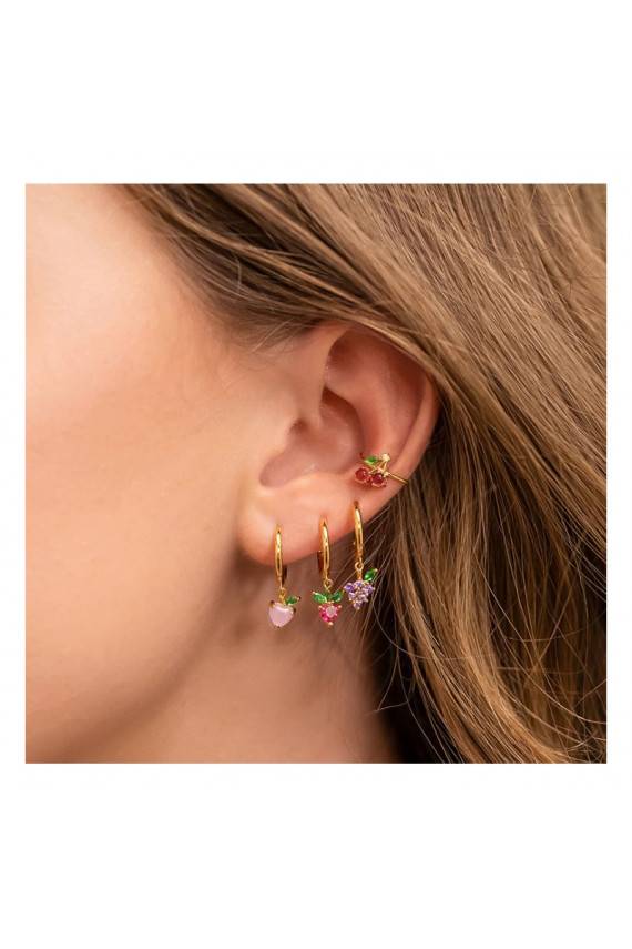 Aukso spalvos auskaras su kristalais Fruity 1vnt K1546WZ4