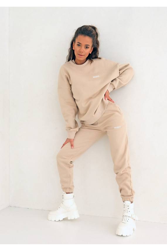 Laisvalaikio kelnės smėlio spalvos