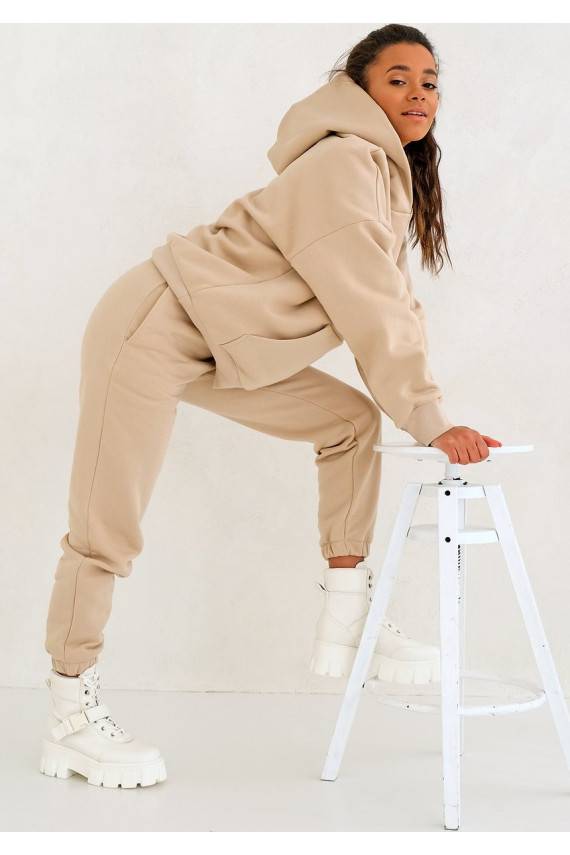 Laisvalaikio kelnės smėlio spalvos