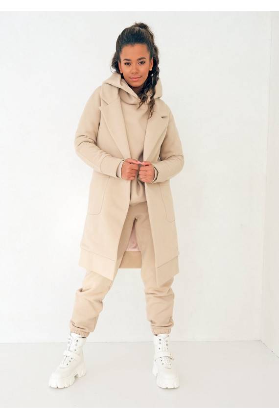 Laisvalaikio kelnės smėlio spalvos