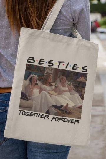 Besties together forever  Medžiaginis maišelis