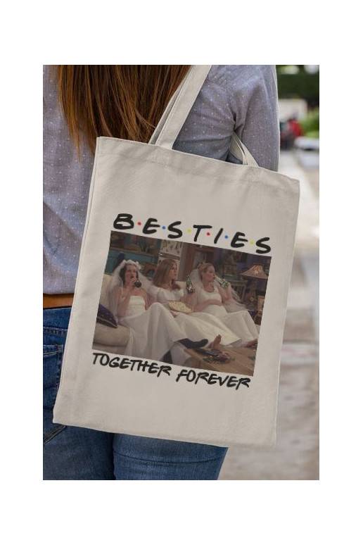Besties together forever  Medžiaginis maišelis