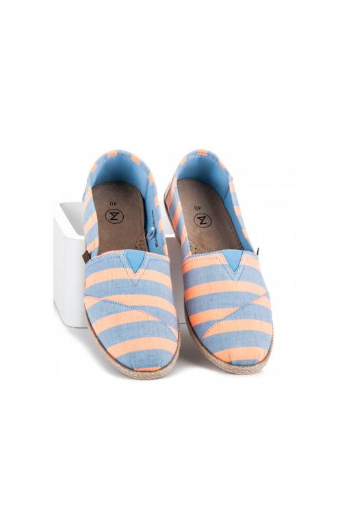Espadrilės mėlynos- orandžinės spalvos