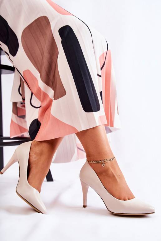 Klasikinio modelio   aukštakulniai bateliai pilkos spalvos Magically