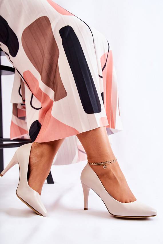 Klasikinio modelio   aukštakulniai bateliai pilkos spalvos Magically