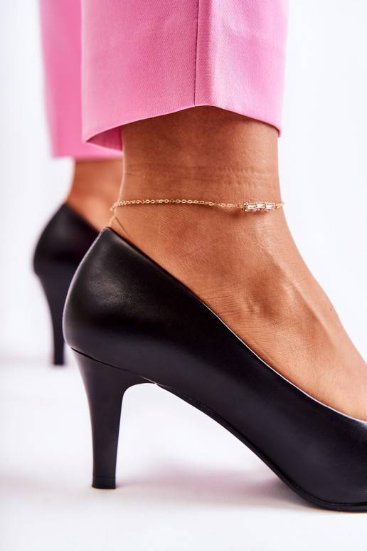 Klasikinio modelio Bateliai juodos spalvos Semprella   Klasikinio modelio Bateliai juodos spalvos Semprella