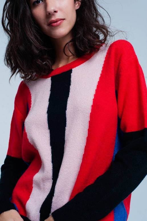 Išskirtinis laisvai krentantis megztinis moterims