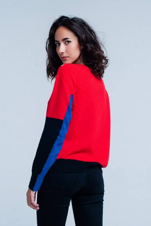 Išskirtinis laisvai krentantis megztinis moterims