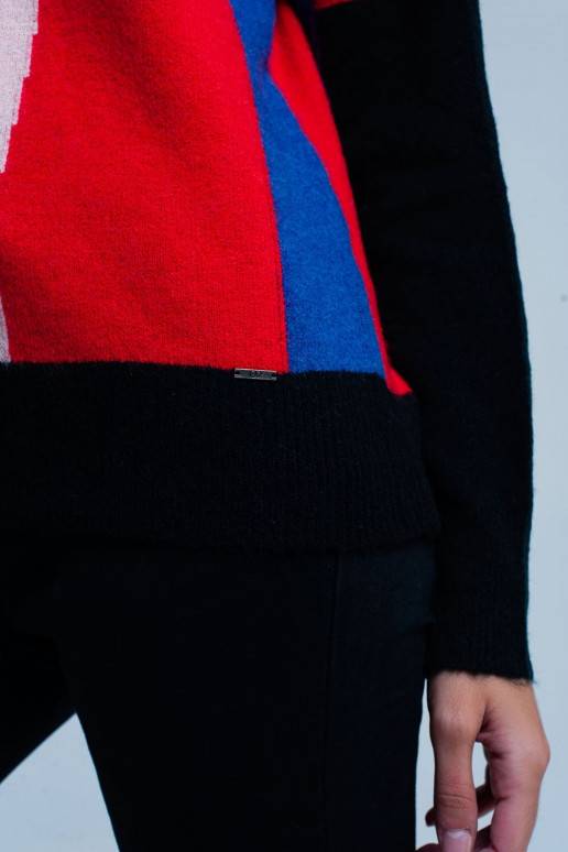 Išskirtinis laisvai krentantis megztinis moterims