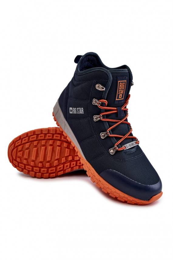 vyrams žygio batai Memory Foam Big Star KK174110 tamsiai mėlynos spalvos