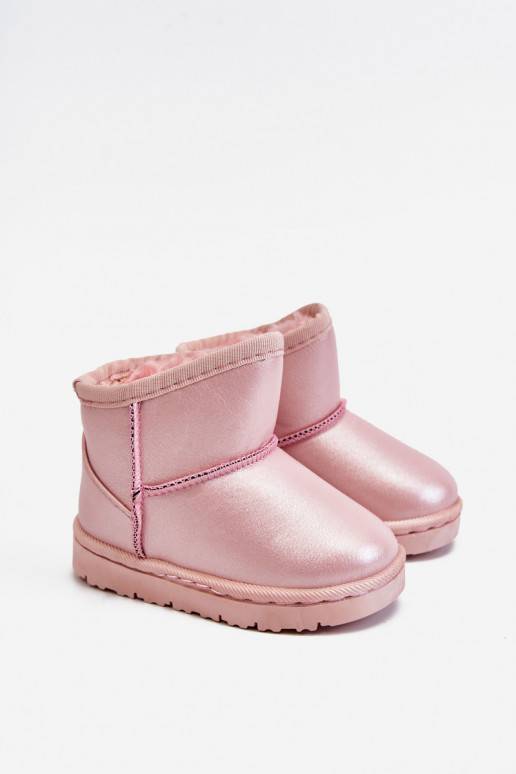 Šilti vaikiški sniego batai rožinės spalvos Scooby