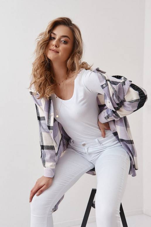 Ilgi marškiniai   violetinės spalvos 3049 Ilgi marškiniai   violetinės spalvos 3049