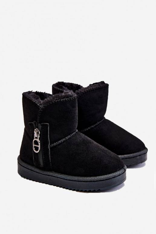 Vaikiški Įsispiriamo modelio pašiltinti Aulinukai sniego batai juodos spalvos Catellie