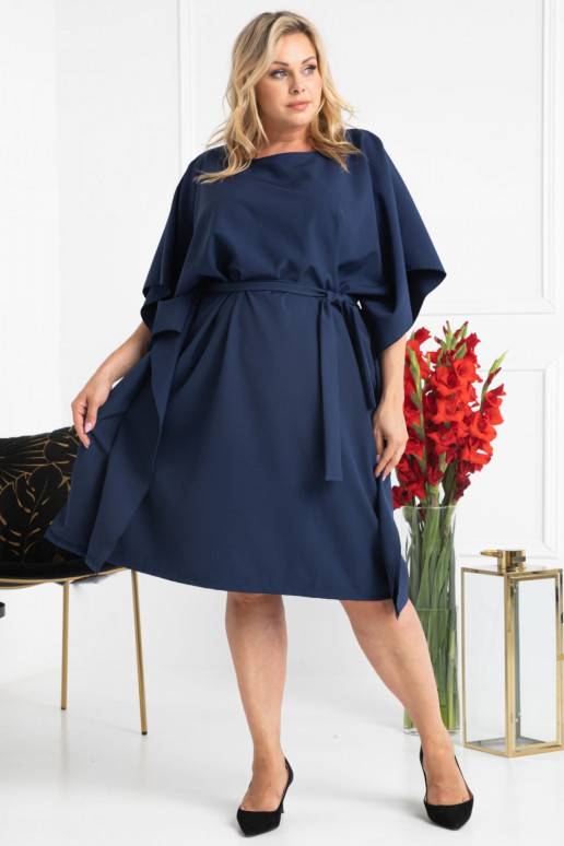 Mėlyna  Plus size suknelė modelis Karko