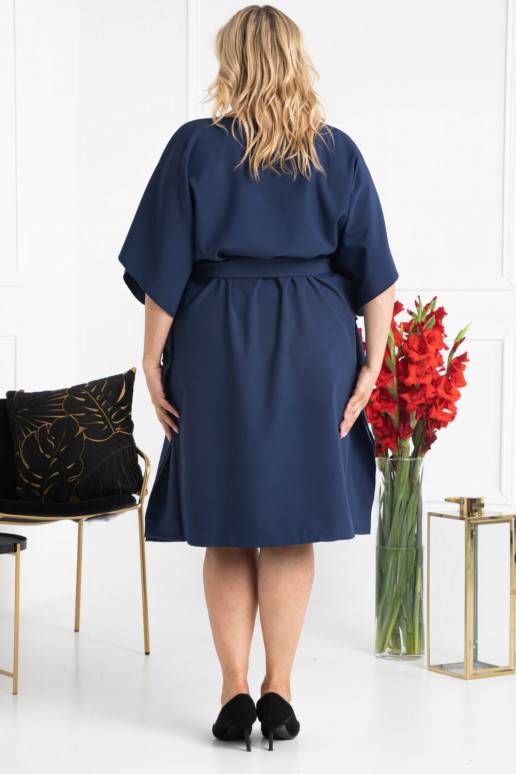 Mėlyna  Plus size suknelė modelis Karko