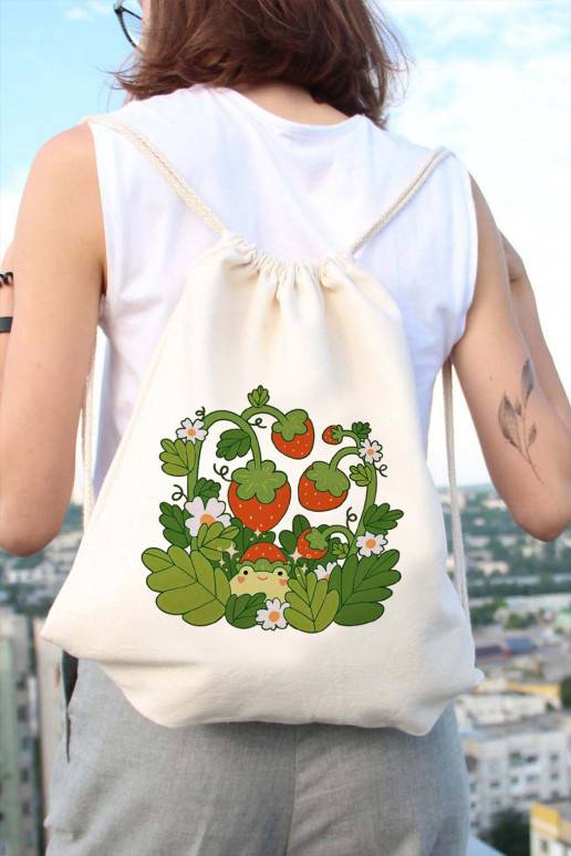 Kuprinė - maišelis Strawberry Frog