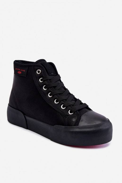   laisvalaikio batai su auliuku Cross Jeans KK2R4055C juodos spalvos