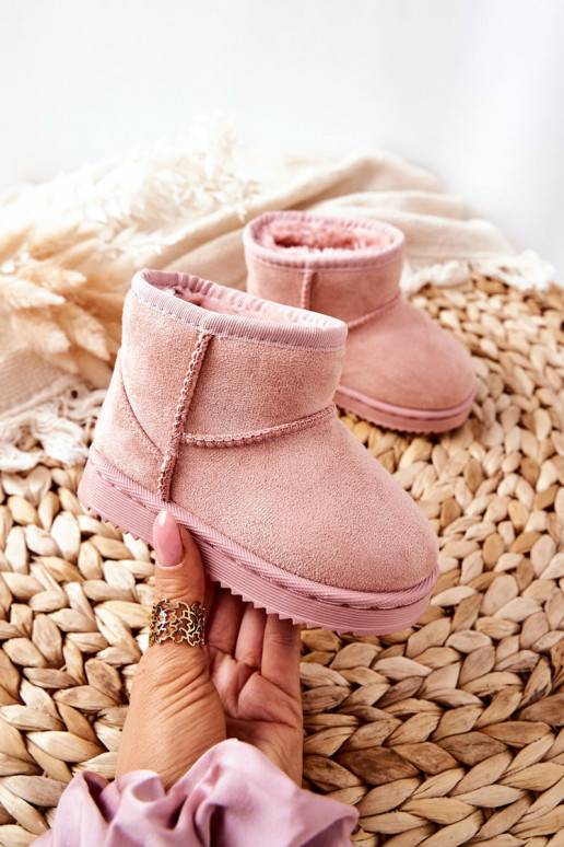 Šilti vaikiški žieminiai batai rožinės spalvos Gooby