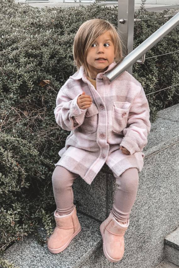 Šilti vaikiški žieminiai batai rožinės spalvos Gooby