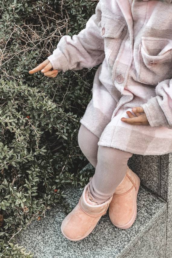 Šilti vaikiški žieminiai batai rožinės spalvos Gooby