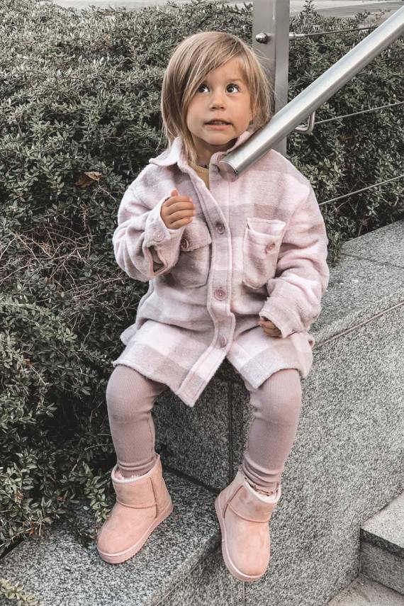 Šilti vaikiški žieminiai batai rožinės spalvos Gooby