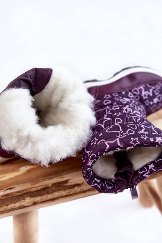 Vaikiški sniego batai pašiltinti violetinės spalvos Terra