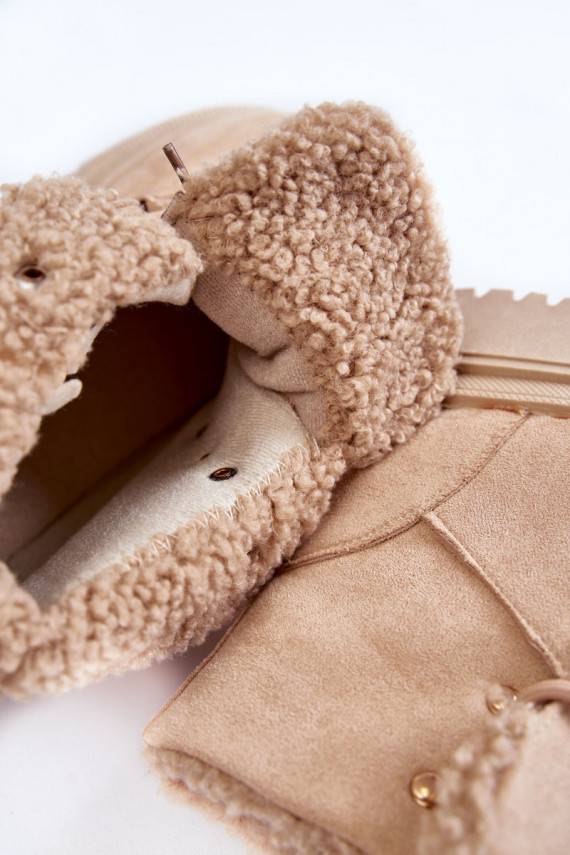   iš zomšos Aulinukai batai smėlio spalvos Bellita