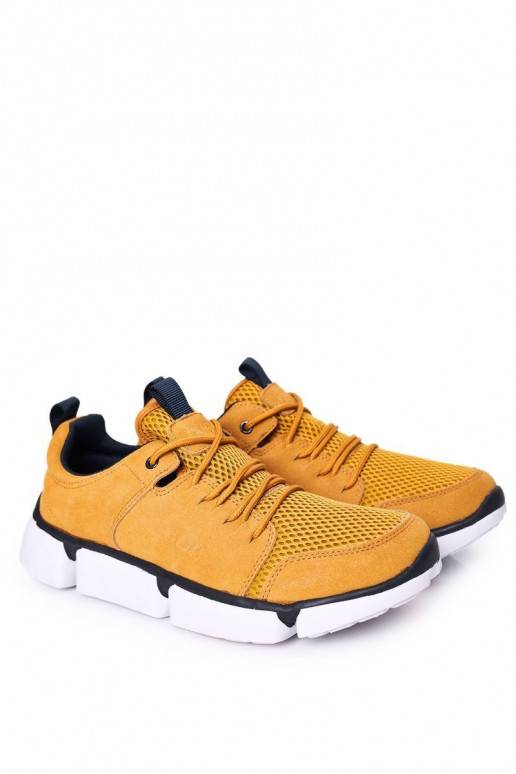 vyrams Sportinio stiliaus batai Sneakers modelio batai GOE HH1N4029 geltonos spalvos