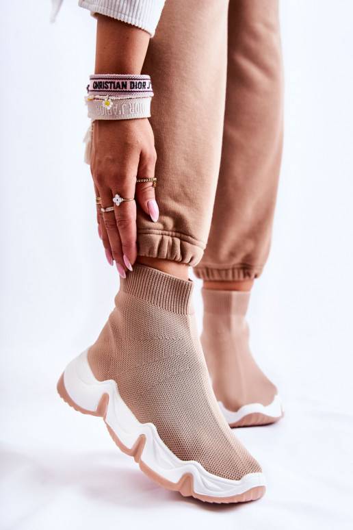    medžiaginės sportiniai bateliai smėlio spalvos Morris