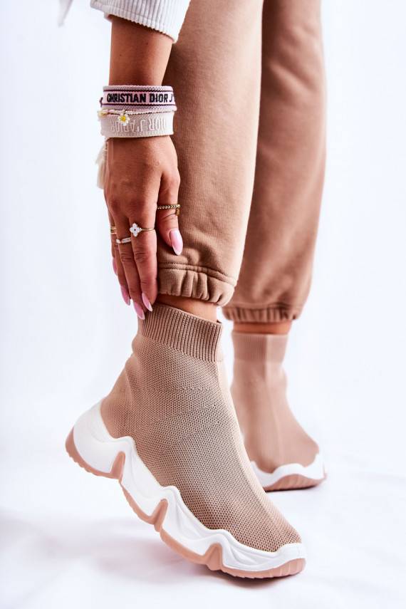    medžiaginės sportiniai bateliai smėlio spalvos Morris