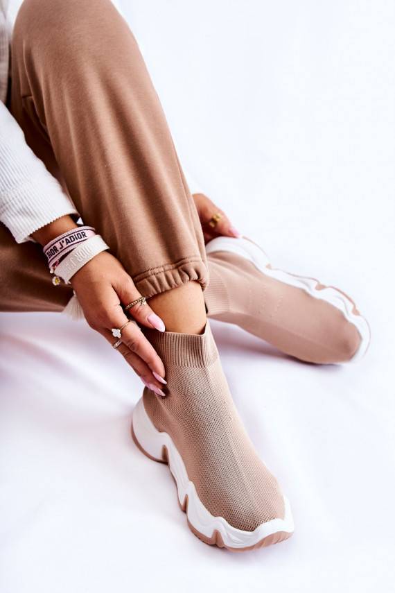    medžiaginės sportiniai bateliai smėlio spalvos Morris