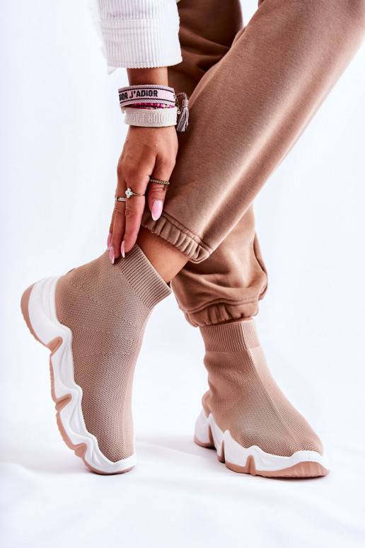    medžiaginės sportiniai bateliai smėlio spalvos Morris