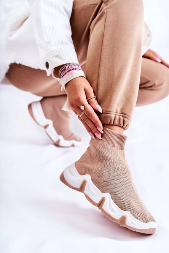    medžiaginės sportiniai bateliai smėlio spalvos Morris