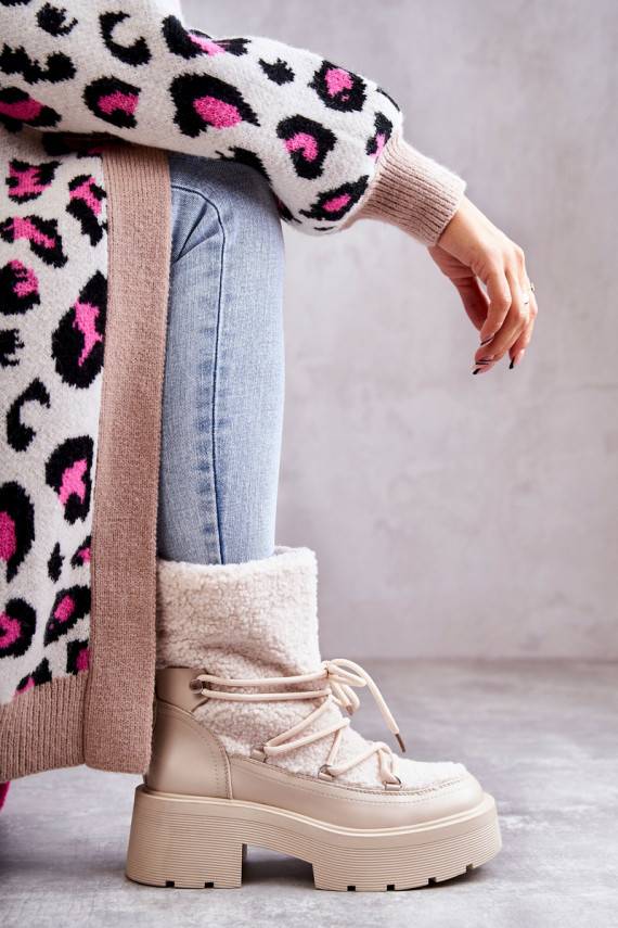   Aulinukai sniego batai su pašiltinimu smėlio spalvos Sanna