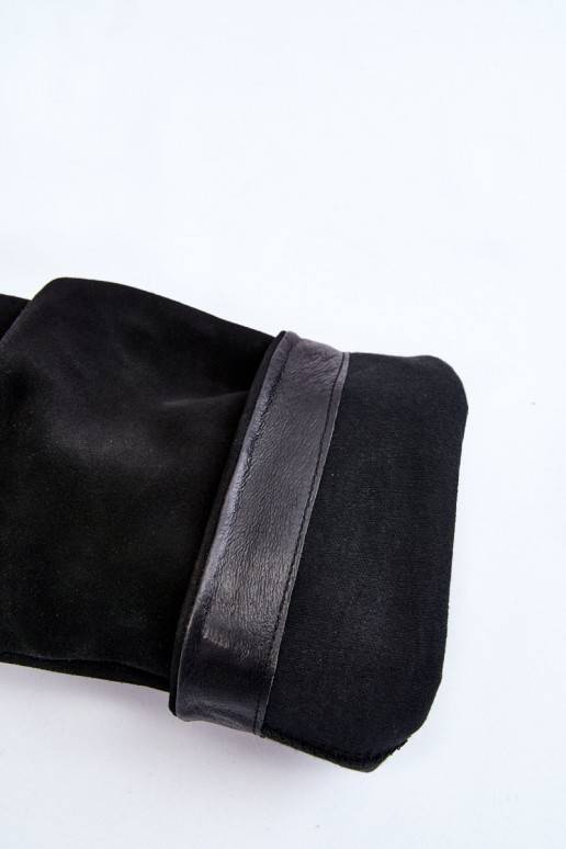   iš zomšos ilgaauliai batai iki kelių  05790-01 juodos spalvos