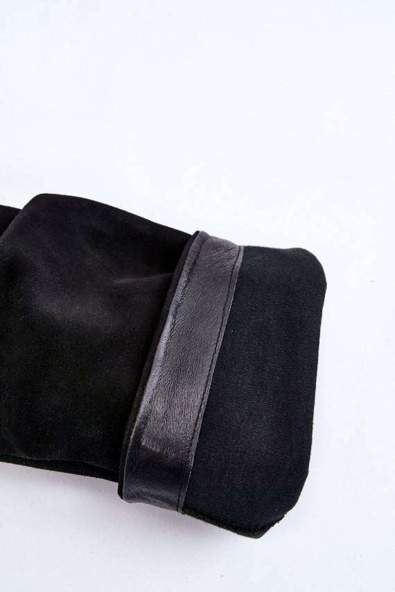   iš zomšos ilgaauliai batai iki kelių  05790-01 juodos spalvos