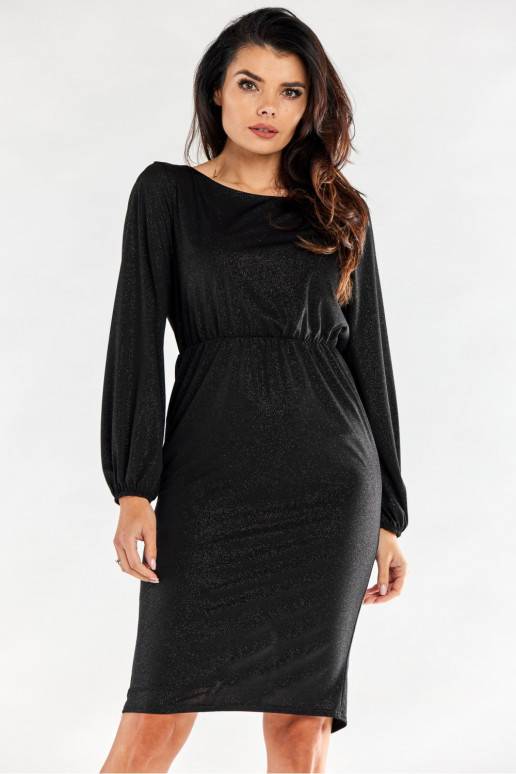 Juodos spalvos vakarinė suknelė awama