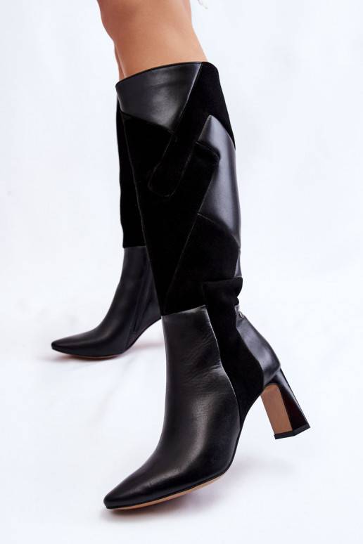     ilgaauliai batai iki kelių  05784-01 juodos spalvos