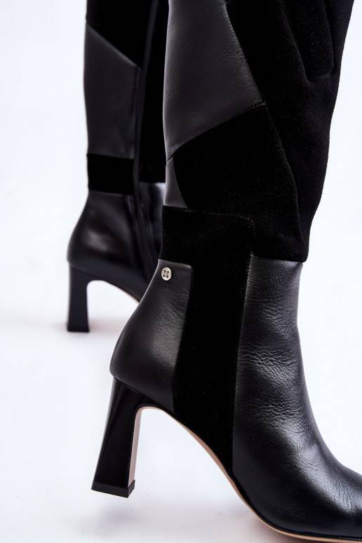     ilgaauliai batai iki kelių  05784-01 juodos spalvos