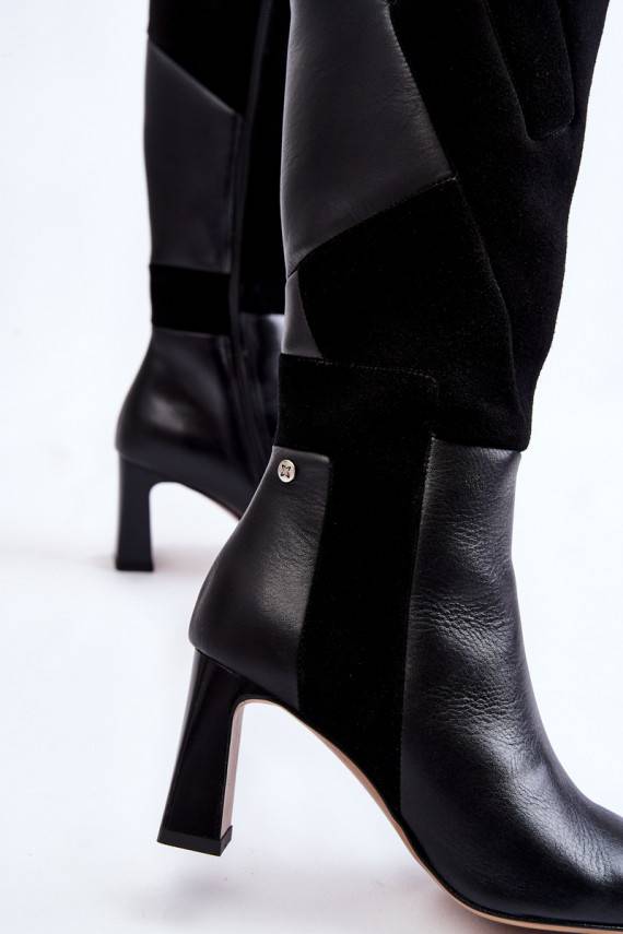     ilgaauliai batai iki kelių  05784-01 juodos spalvos