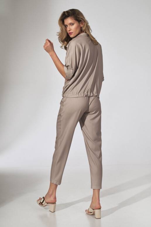 Moteriškos smėlio spalvos kelnės Figl