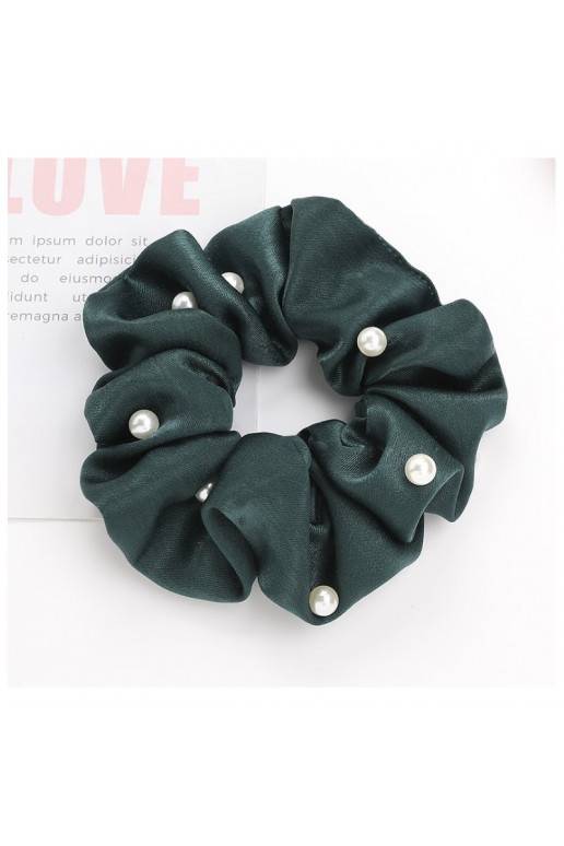 Plaukų gumelė Scrunchie  žalios spalvos GUM95ZIE