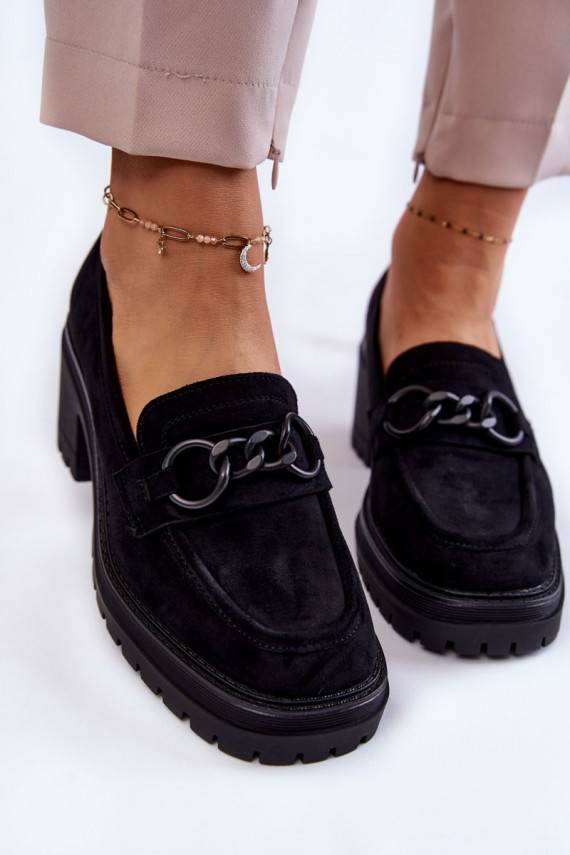   iš zomšos batai su kulniukais juodos spalvos Sanya