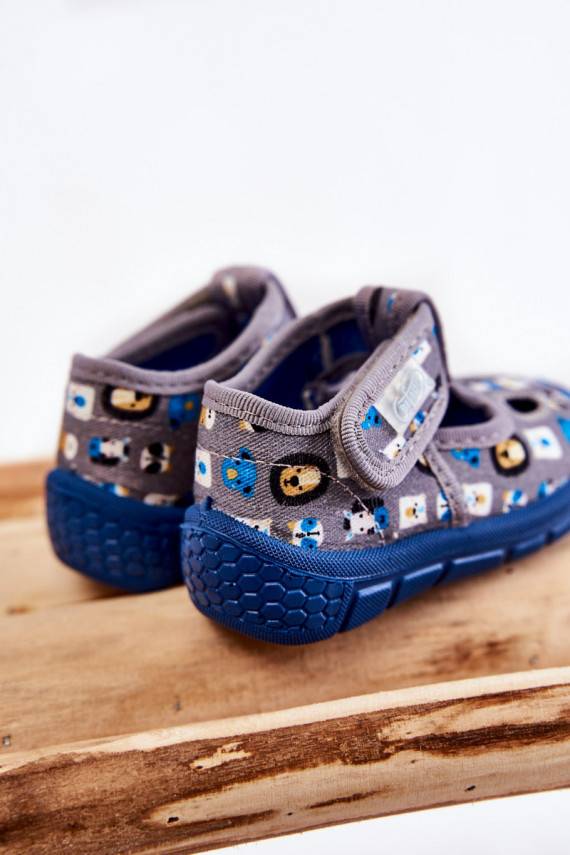 batai šlepetės  Befado Zwierzątka 533P020 pilkos spalvos