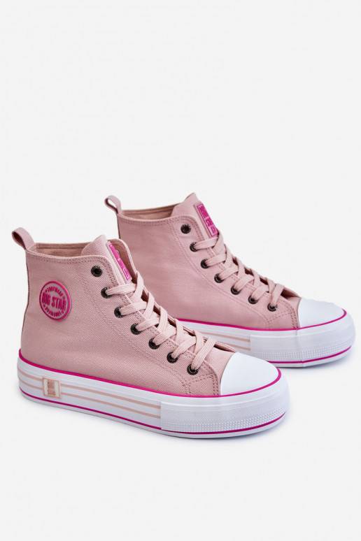     laisvalaikio batai su platforma Big Star LL274186 rožinės spalvos